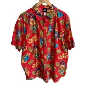 STAR WARS Baby Yoda Hawaiian Shirt Men Size  XL Button Up Disney Mandalorian